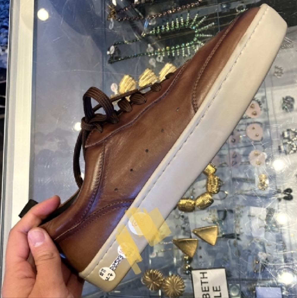 Nib $560 Officine Creative Brown Leather Sneakers